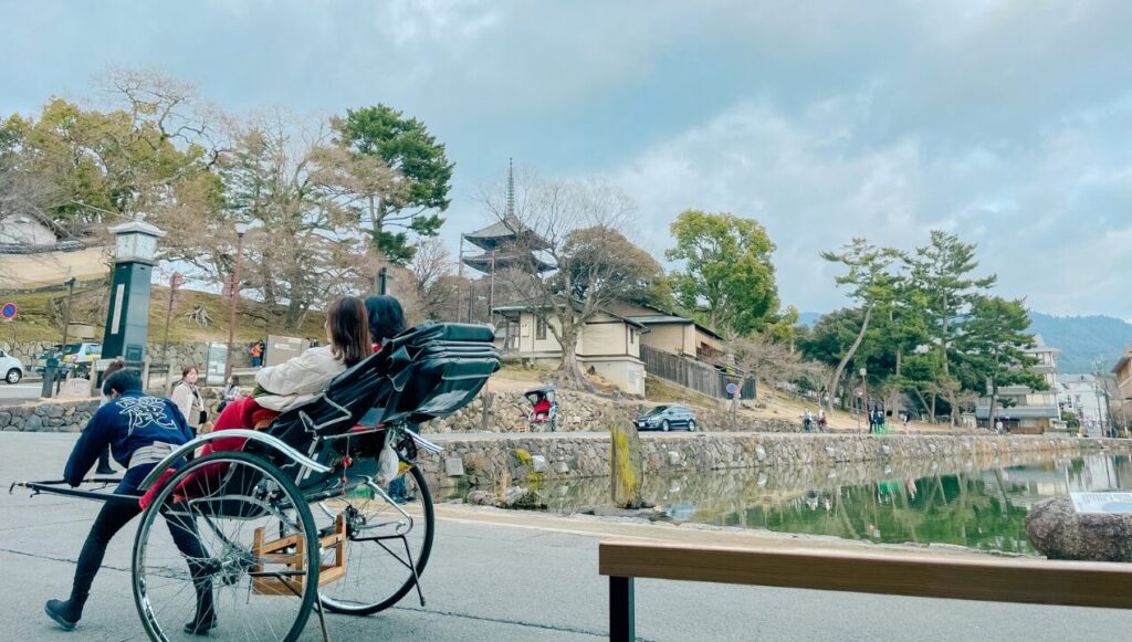 人力車を偶然見かけた。